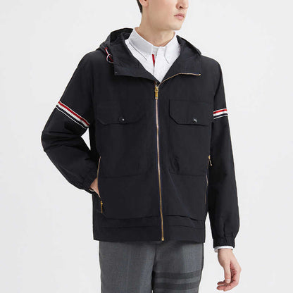 4-Bar Hooded Jacket