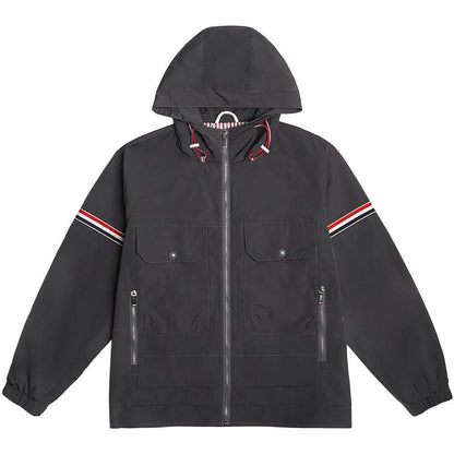 4-Bar Hooded Jacket