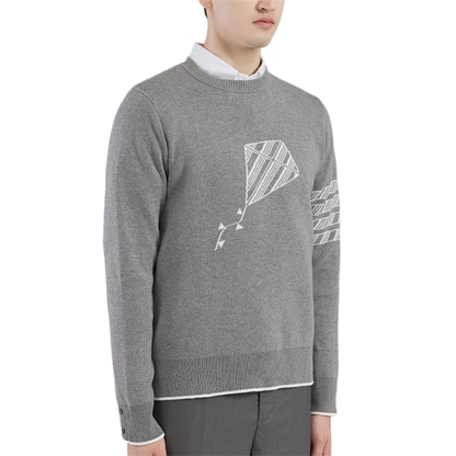 4-Bar Kite Jacquard Sweater