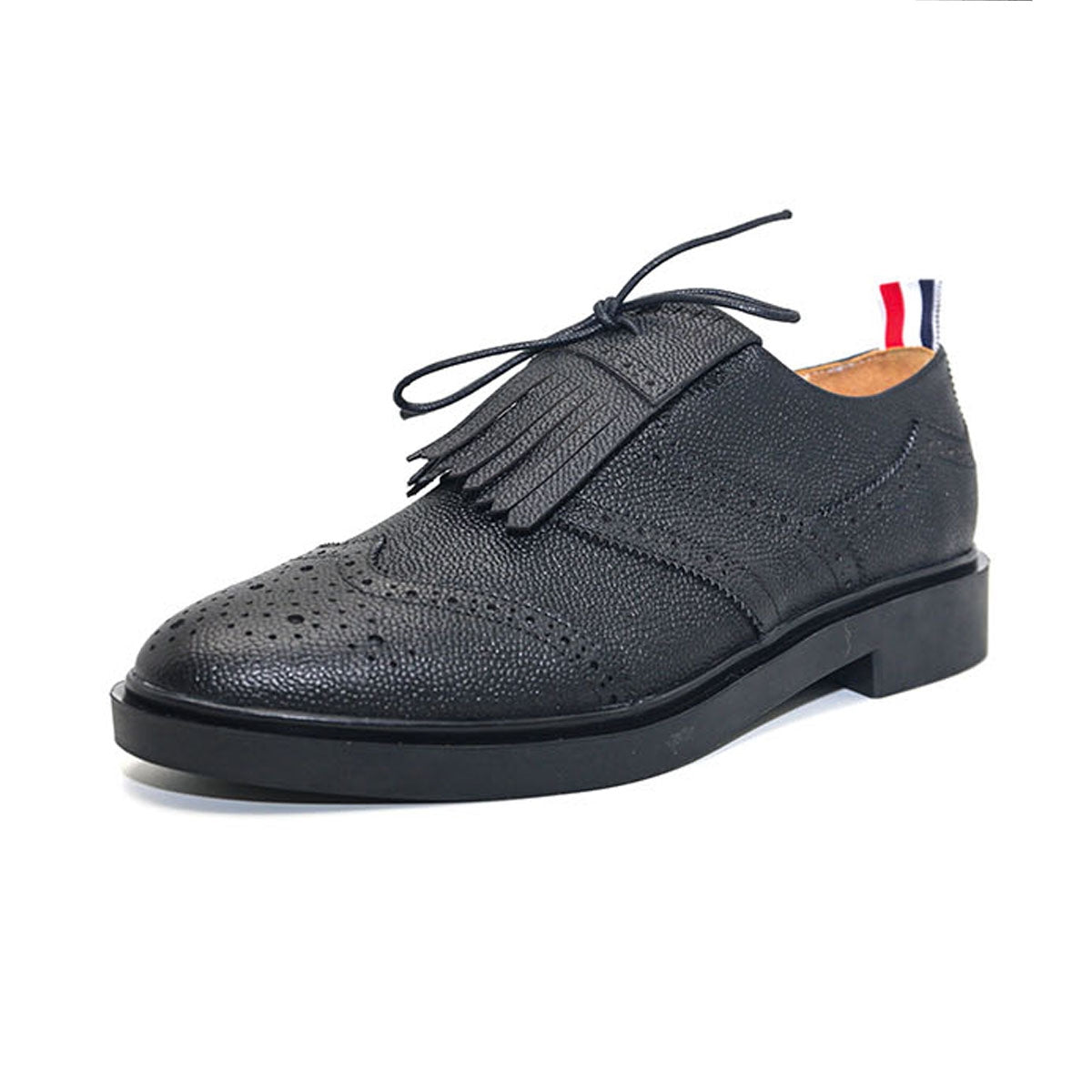 4-Bar Men Leather Shoes