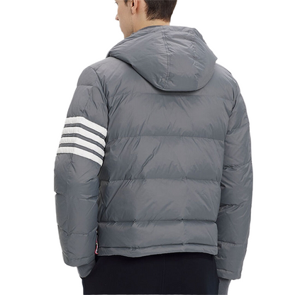 4-Bar Hooded Down Jacket