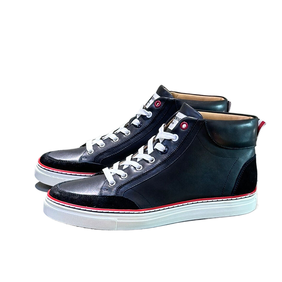 4-Bar High Top Leather sneakers