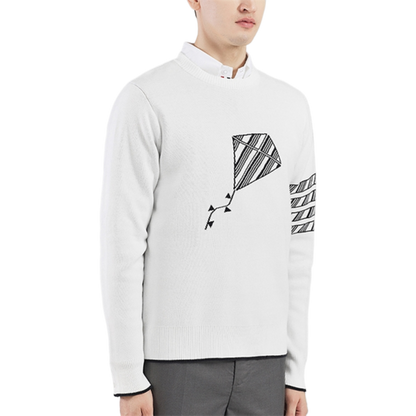 4-Bar Kite Jacquard Sweater