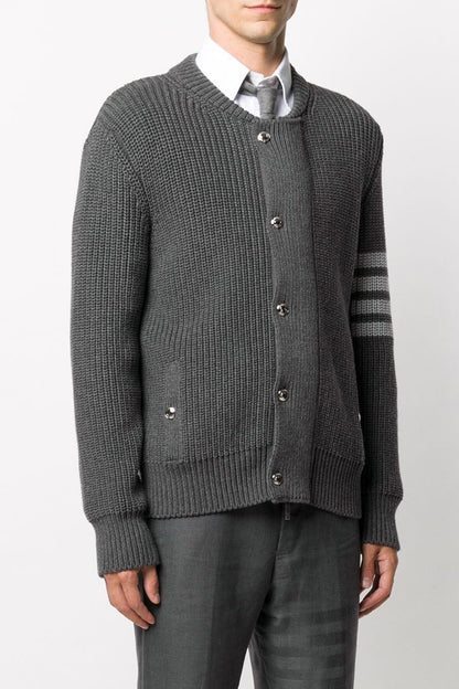 4-Bar Knitted sweater coat