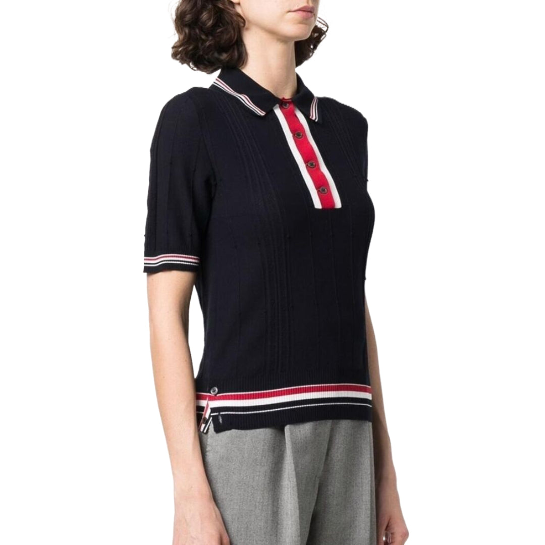 4-Bar Women Ribbon POLO shirt