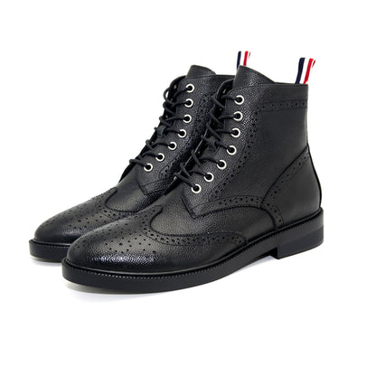 4-Bar High top leather shoes