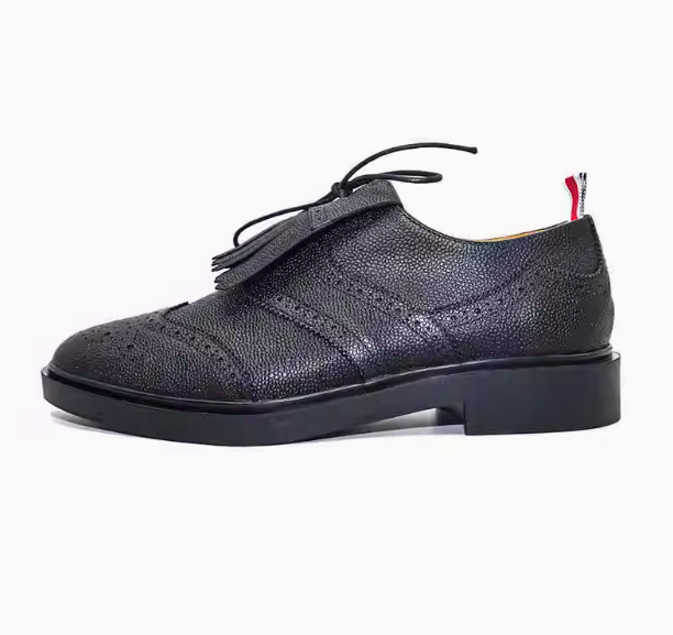 4-Bar Men Leather Shoes