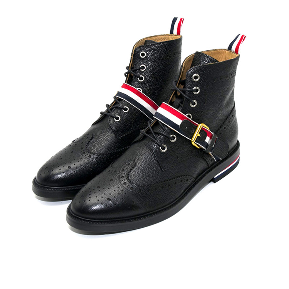 4-Bar High top leather shoes