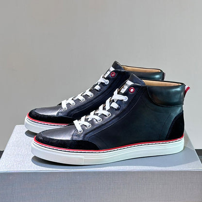 4-Bar High Top Leather sneakers