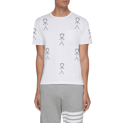 4-Bar Stickman Print T-shirt