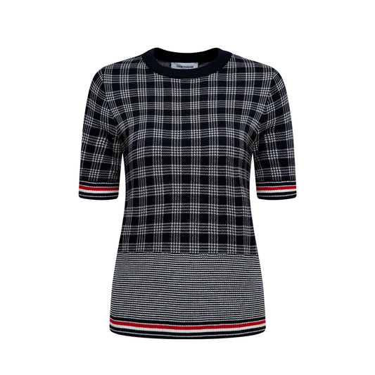 4-Bar women Plaid T-shirt