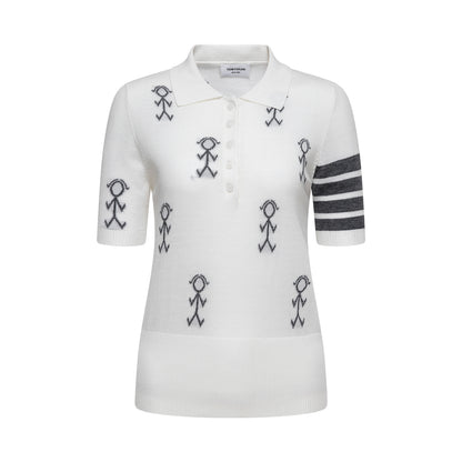 4-Bar Women Stickman POLO shirt