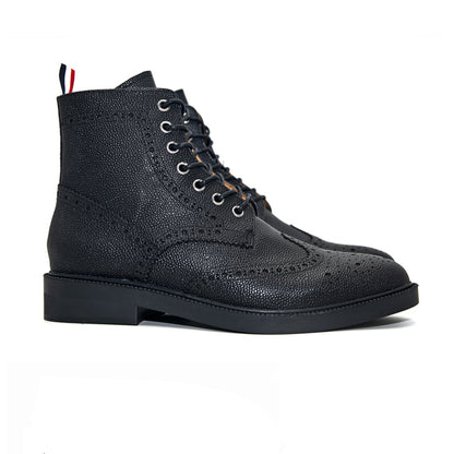 4-Bar High top leather shoes