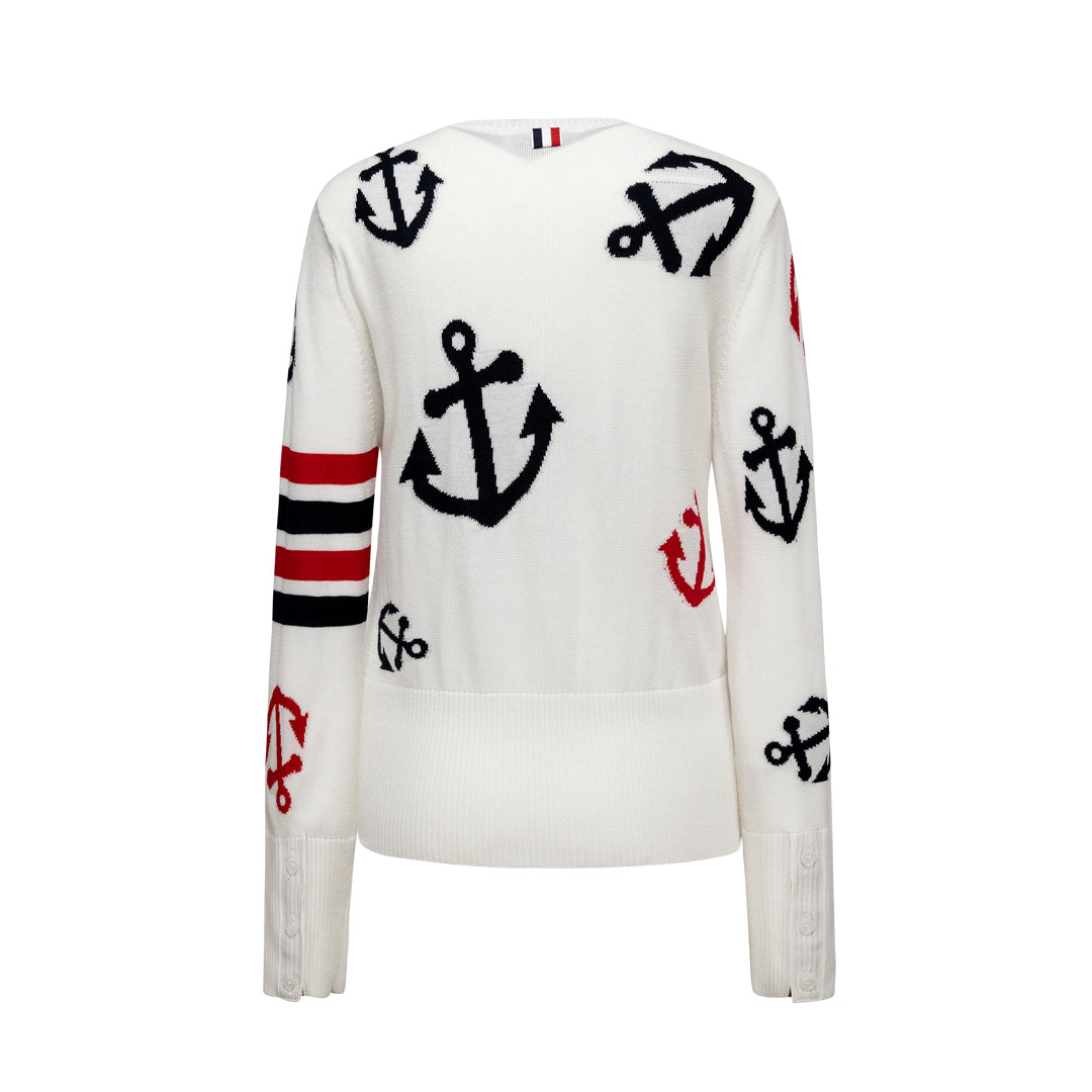 4-Bar Women Anchor print Sweaters