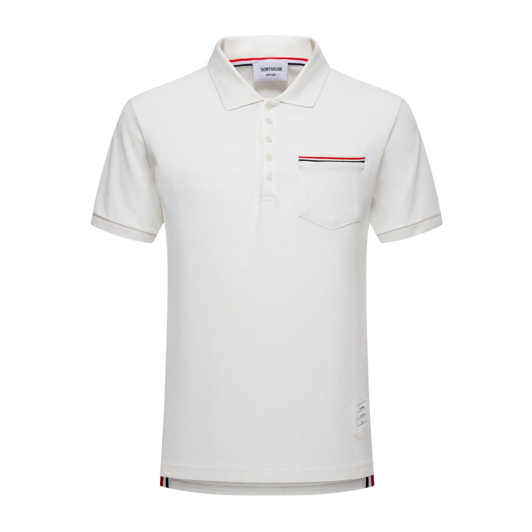 4-Bar Pocket Stripes POLO Shirt