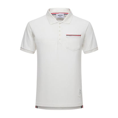 4-Bar Pocket Stripes POLO Shirt