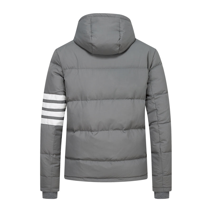 4-Bar Hooded Down Jacket