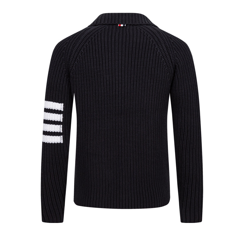 4-Bar Knitted sweater coat