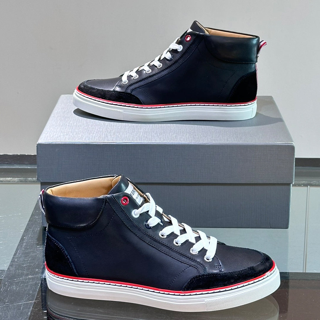 4-Bar High Top Leather sneakers