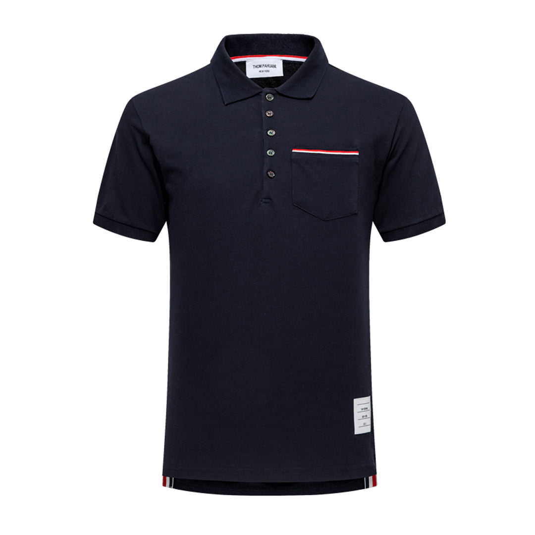 4-Bar Pocket Stripes POLO Shirt