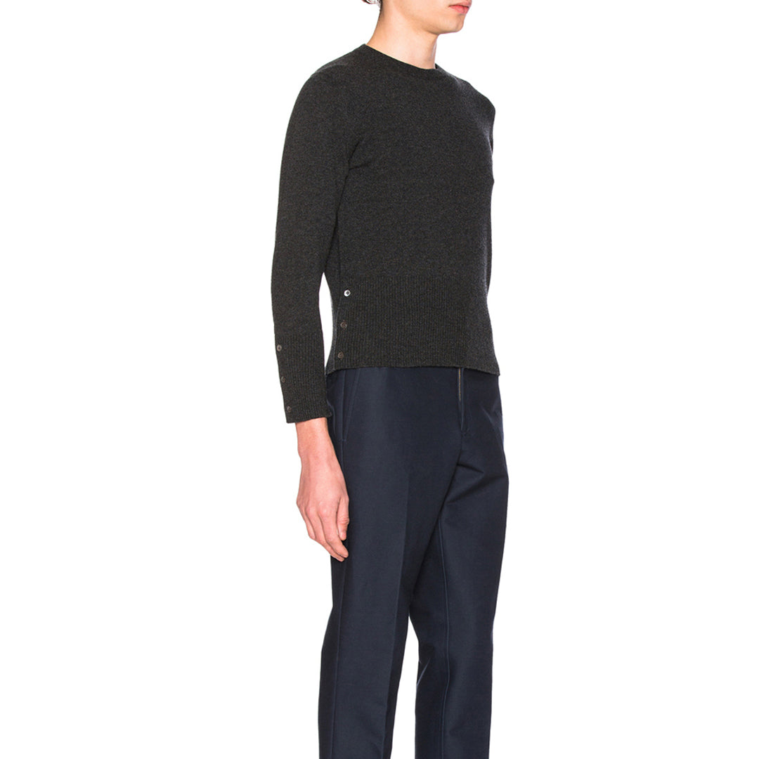 4-Bar Round neck wool sweater