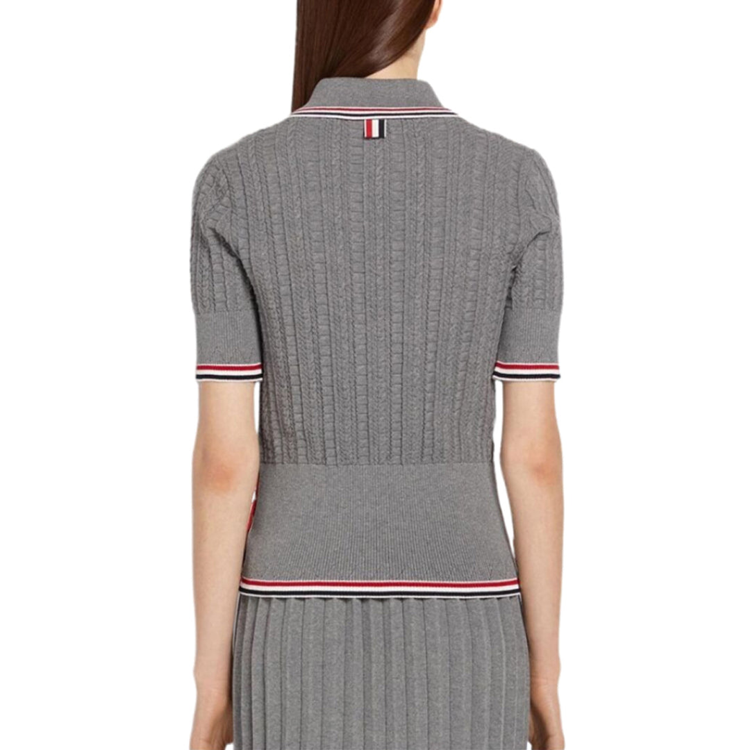 4-Bar Women stripe POLO shirt