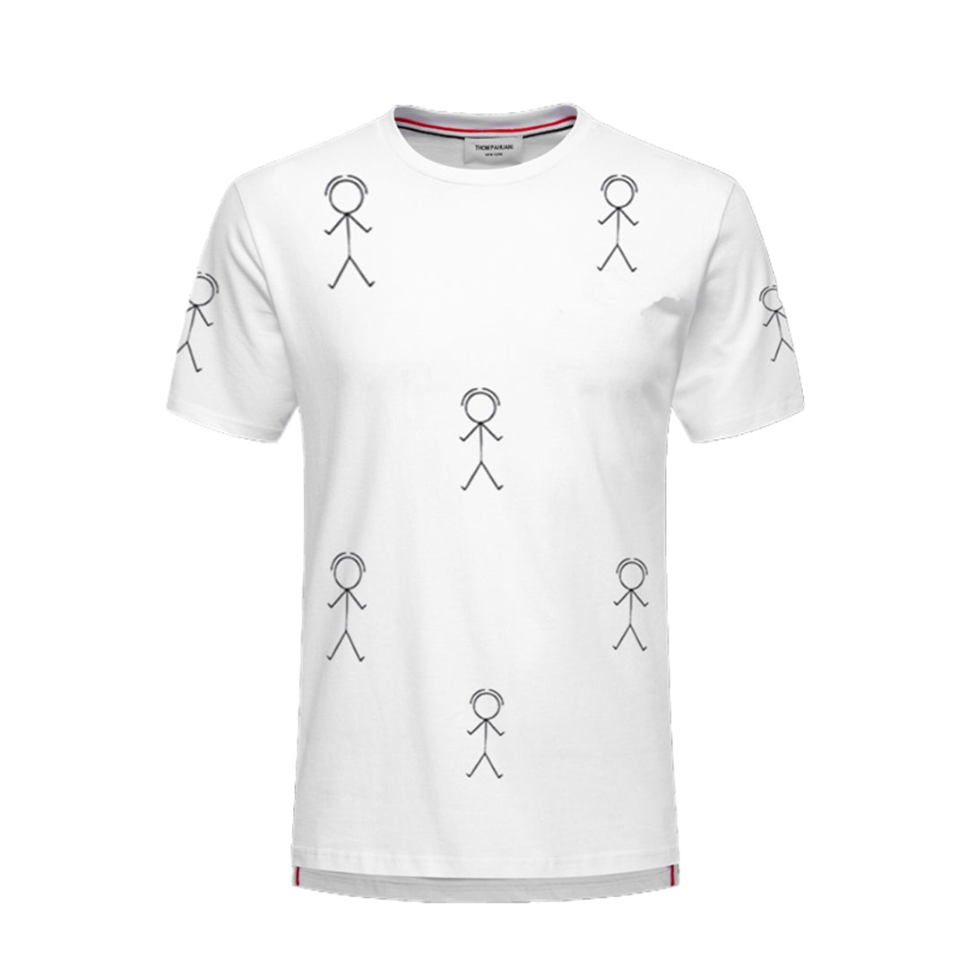 4-Bar Stickman Print T-shirt