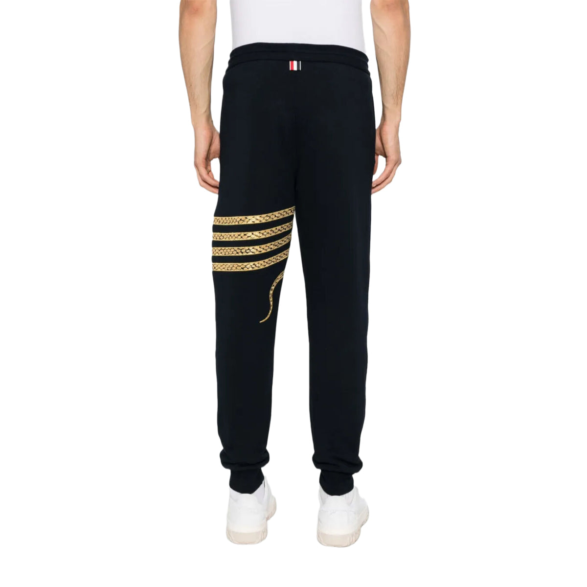 4-Bar Snake print track pants