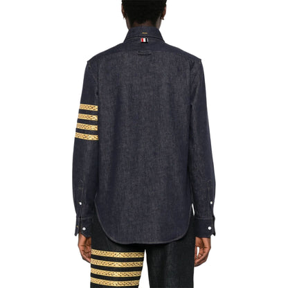 4-Bar snake stripe shirt jacket