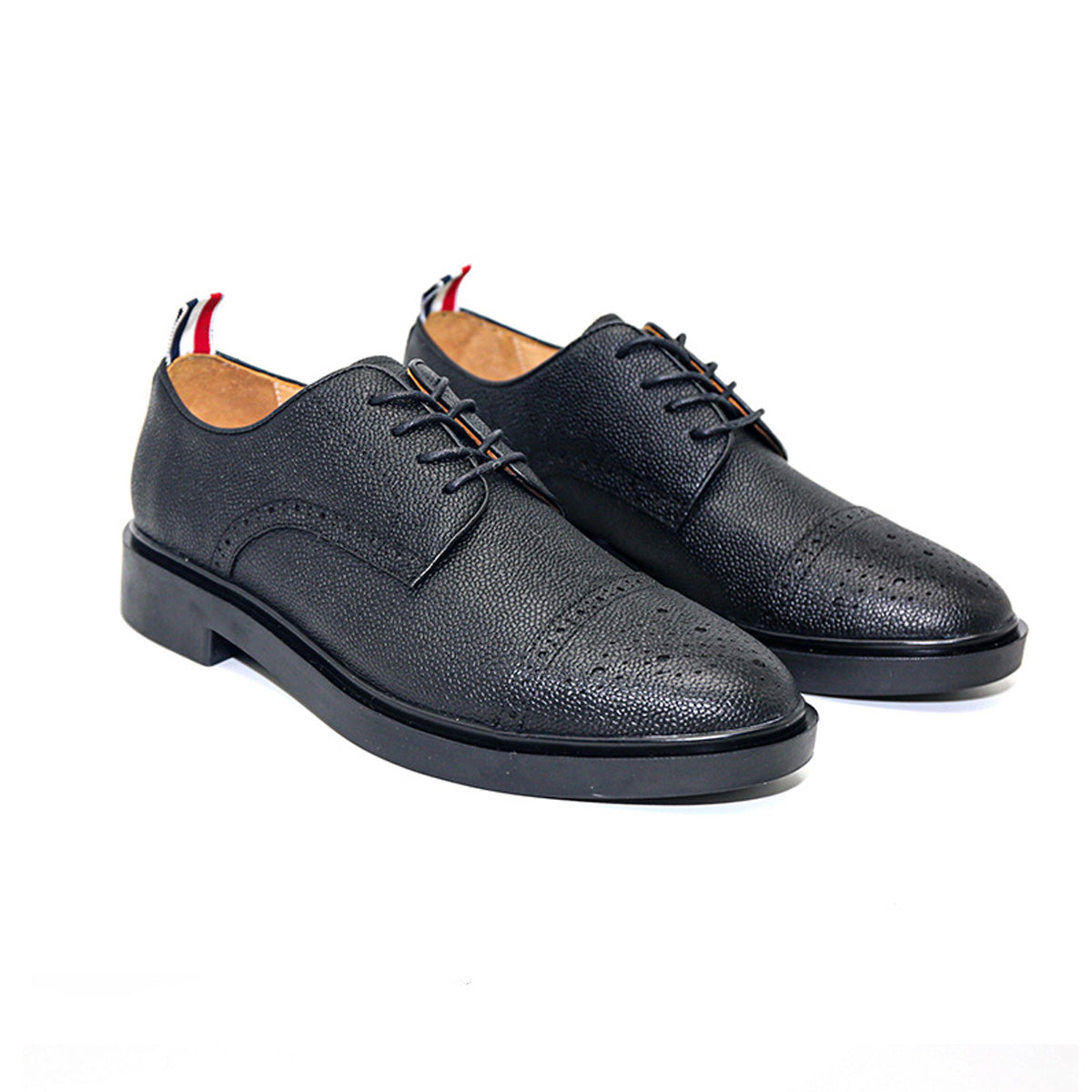 4-Bar Men Leather Shoes