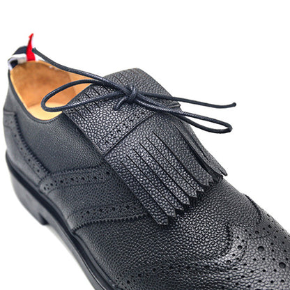 4-Bar Men Leather Shoes