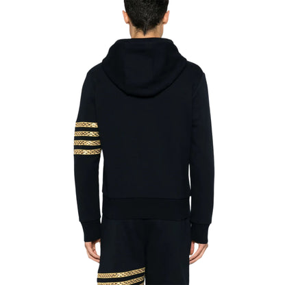 4-Bar Snake print hooded sweatshirt