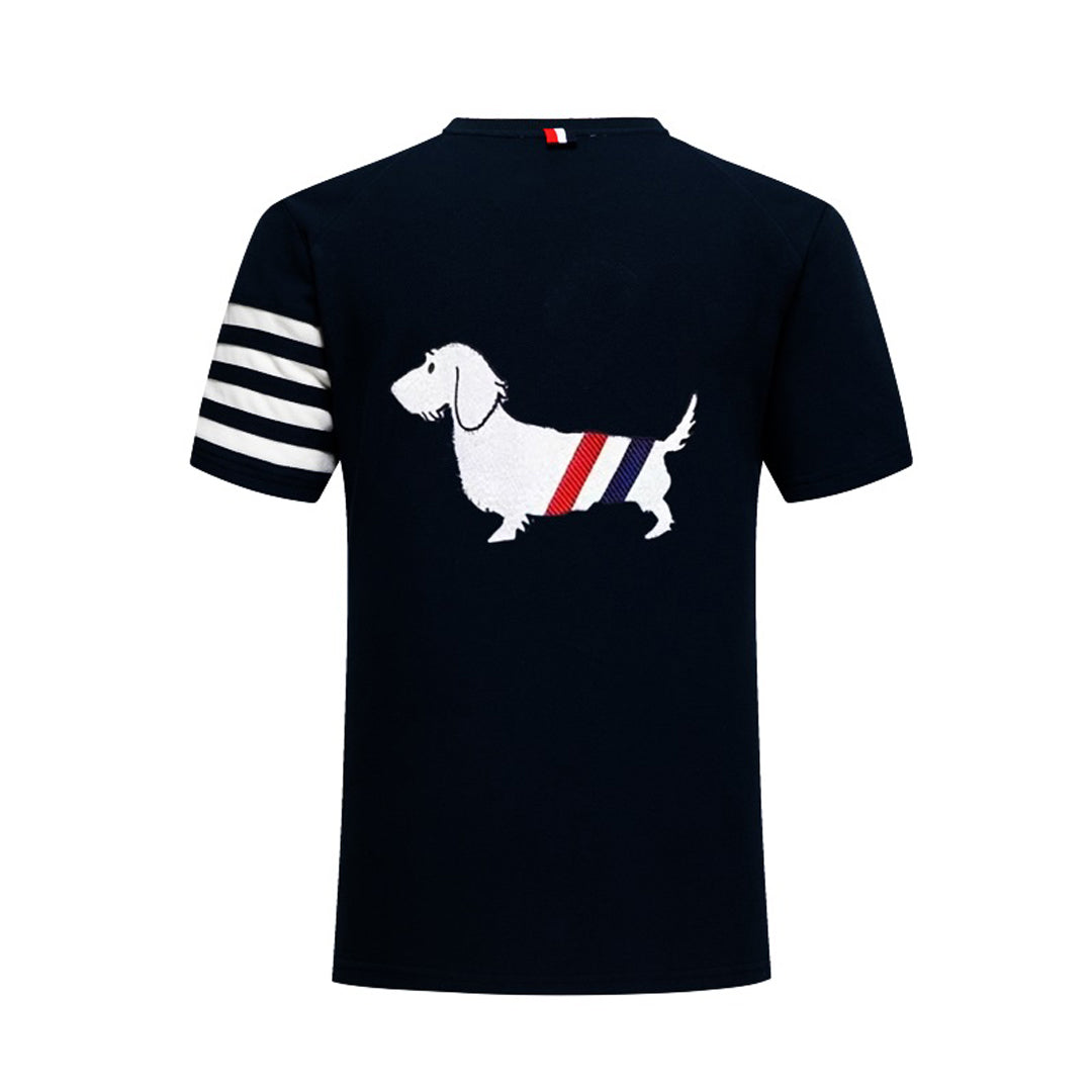 4-Bar Puppy embroidery T-shirt