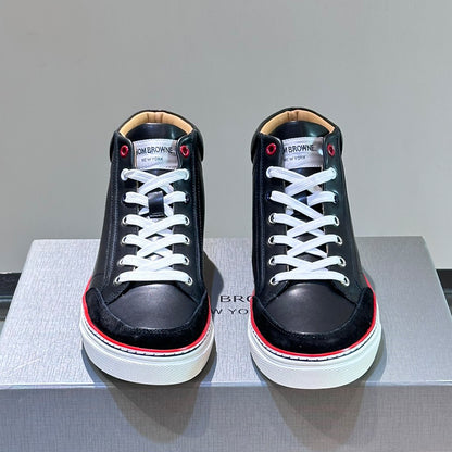 4-Bar High Top Leather sneakers