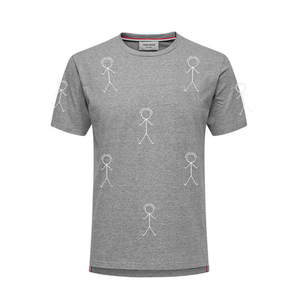 4-Bar Stickman Print T-shirt