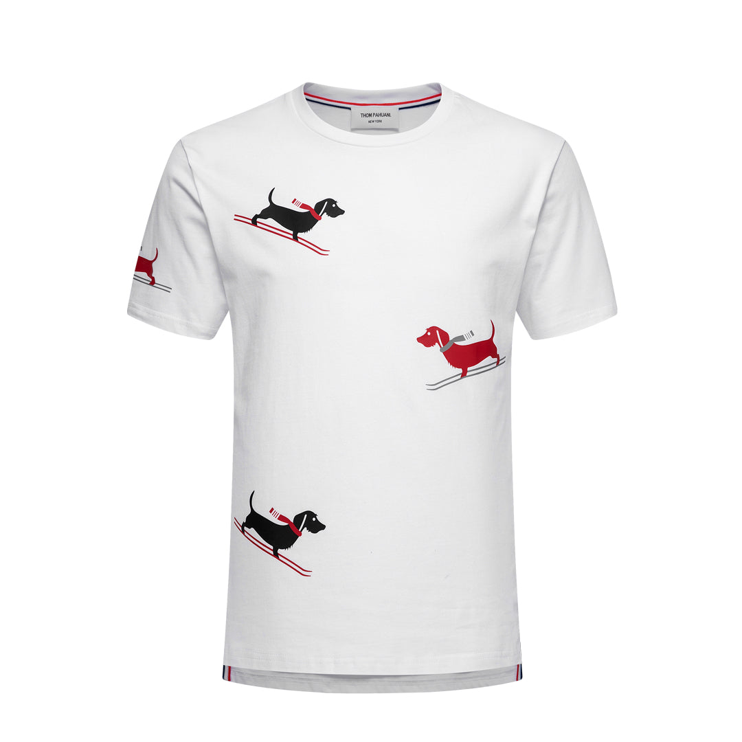 4-Bar Puppy Print T-shirt