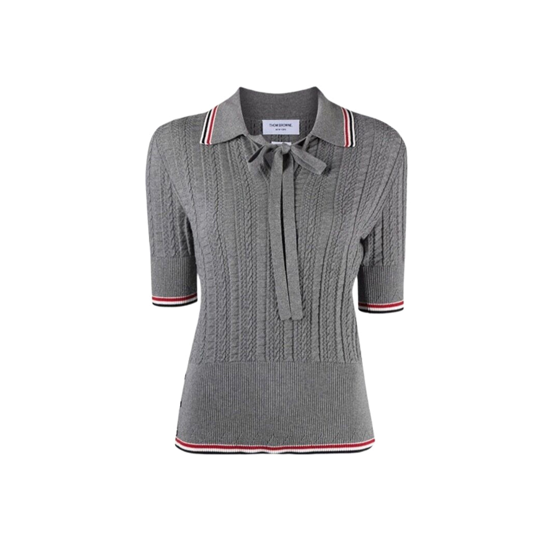 4-Bar Women stripe POLO shirt