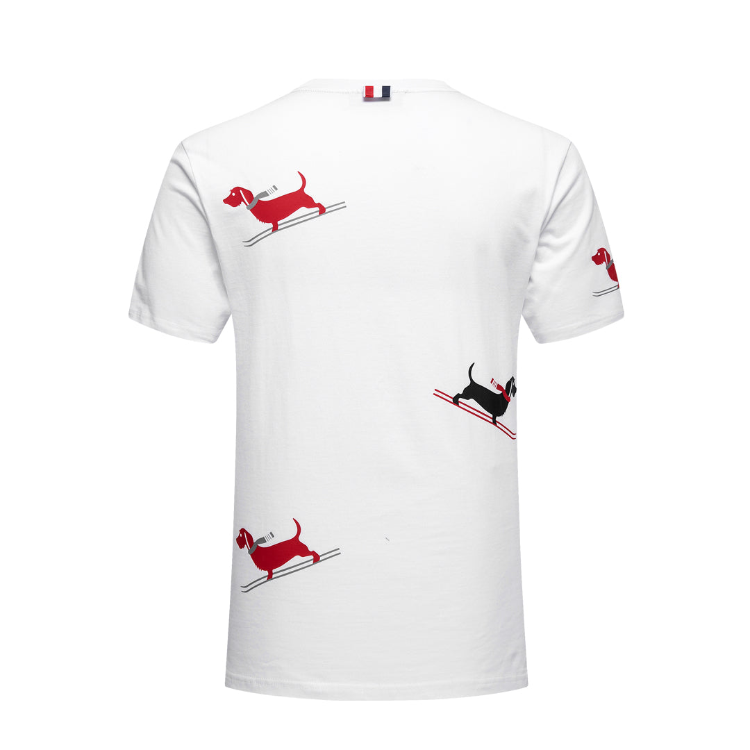 4-Bar Puppy Print T-shirt