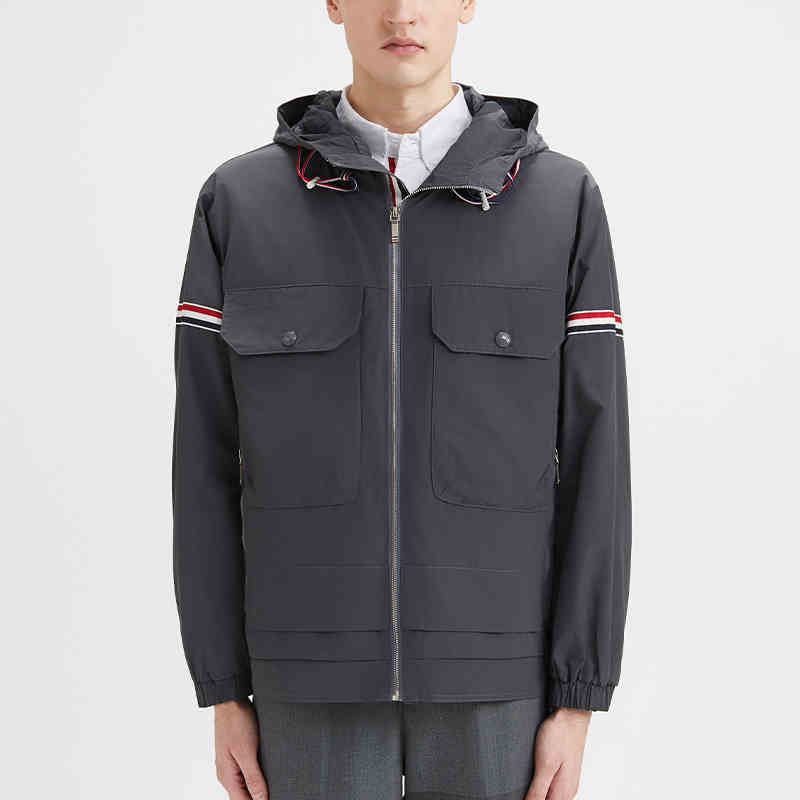 4-Bar Hooded Jacket